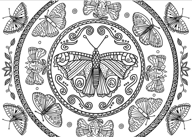 An image of mindful colouring