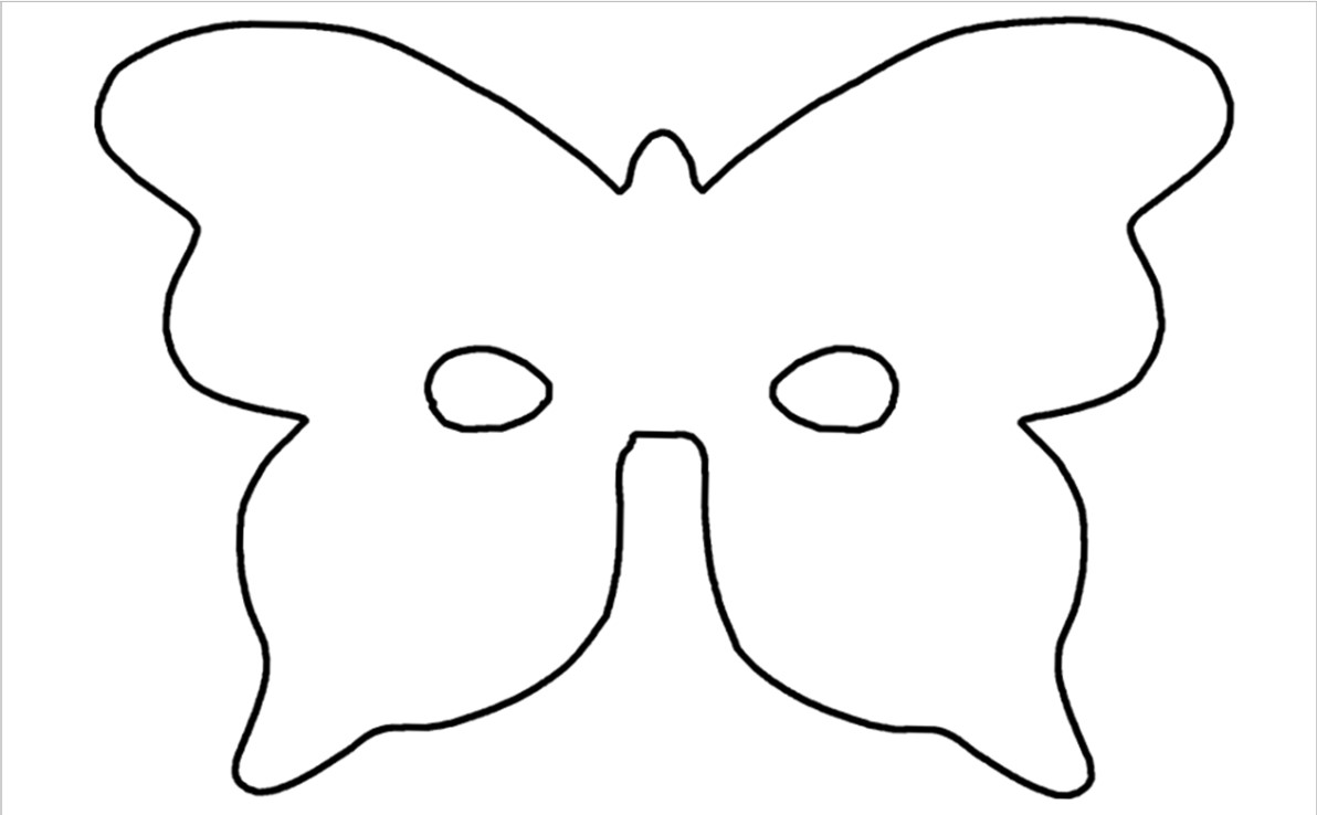 Butterfly mask template