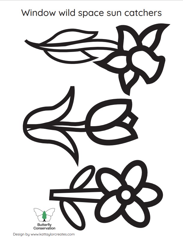 An image of flower sun catcher templates