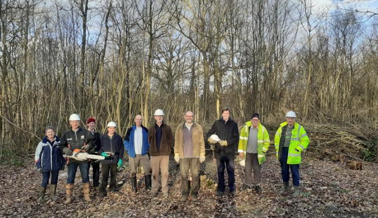 Work party at Hadleigh Great Wood