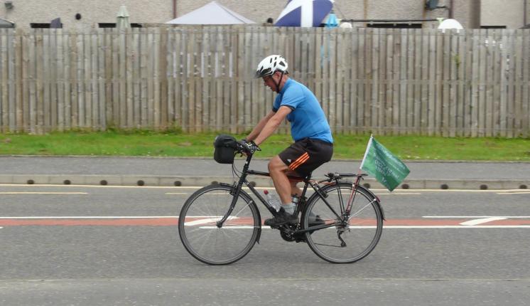 Simon Saville on his Bike for Butterflies Challenge