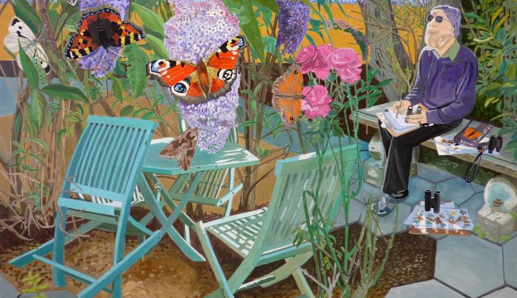 David Housden - Big Butterfly Count painting - section 5