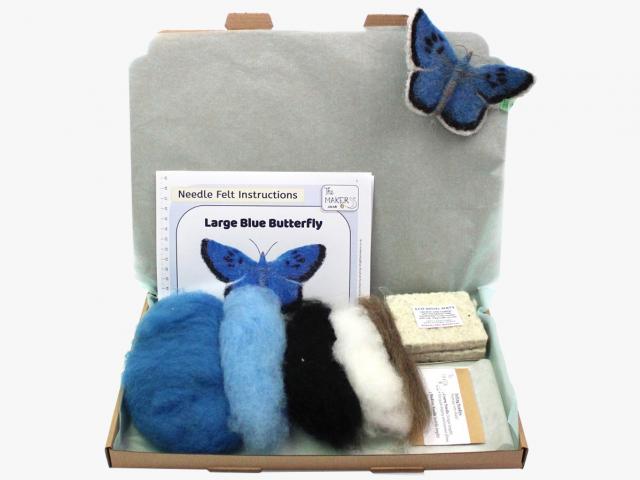 Large Blue Felt Butterfly Kit