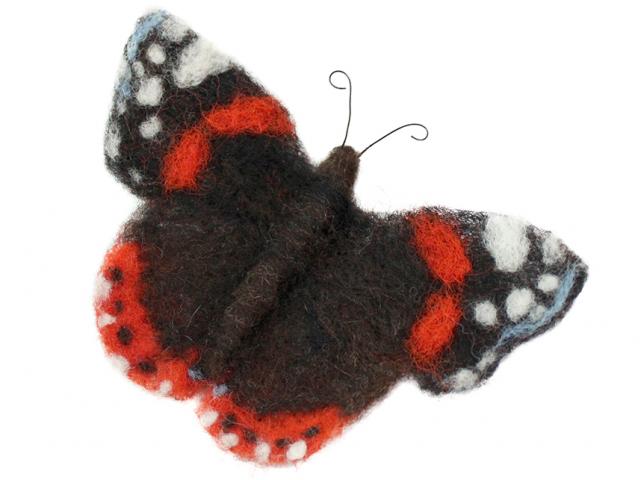 Red Admiral Felt Butterfly 
